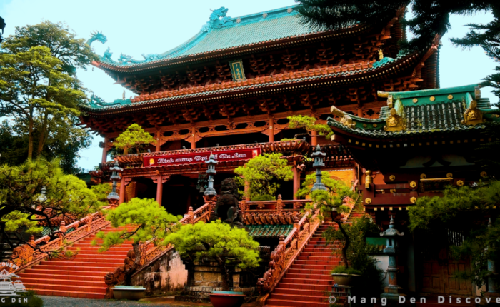 Chùa Minh Thành cổ kính trong tour 3n2d măng đen trekking camping